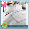 300T Cotton Duvet Cover With Double Row Embroidery